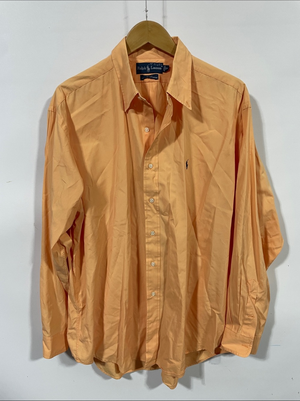 Ralph Lauren Men's Button-Down Shirt - Peach/Light Orange